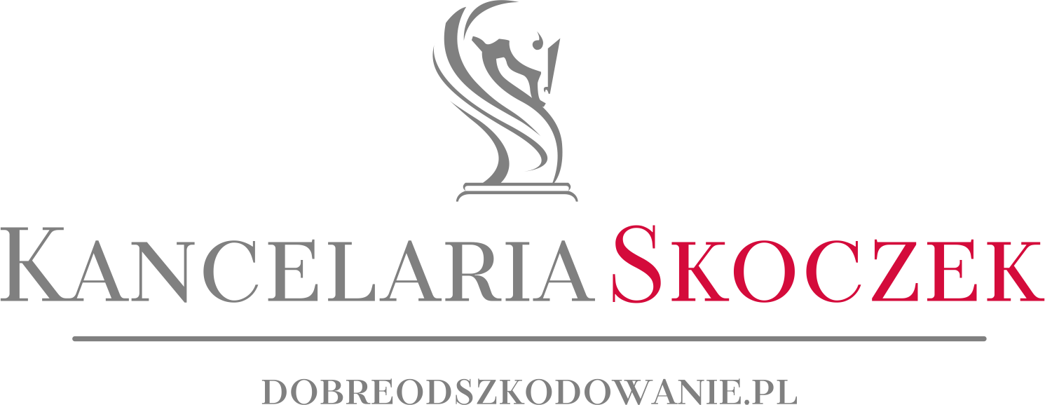 Kancelaria Skoczek Logo sary i czerwony